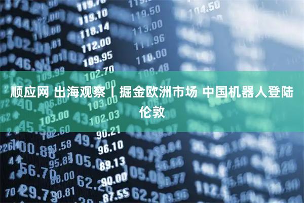顺应网 出海观察丨掘金欧洲市场 中国机器人登陆伦敦