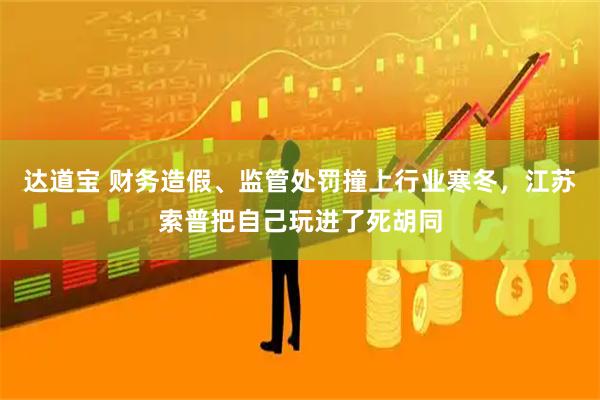 达道宝 财务造假、监管处罚撞上行业寒冬，江苏索普把自己玩进了死胡同